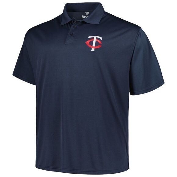 Fanatics Minnesota Twins Birdseye Polo Navy L NWT IN PACKAGE - Picture 1 of 7